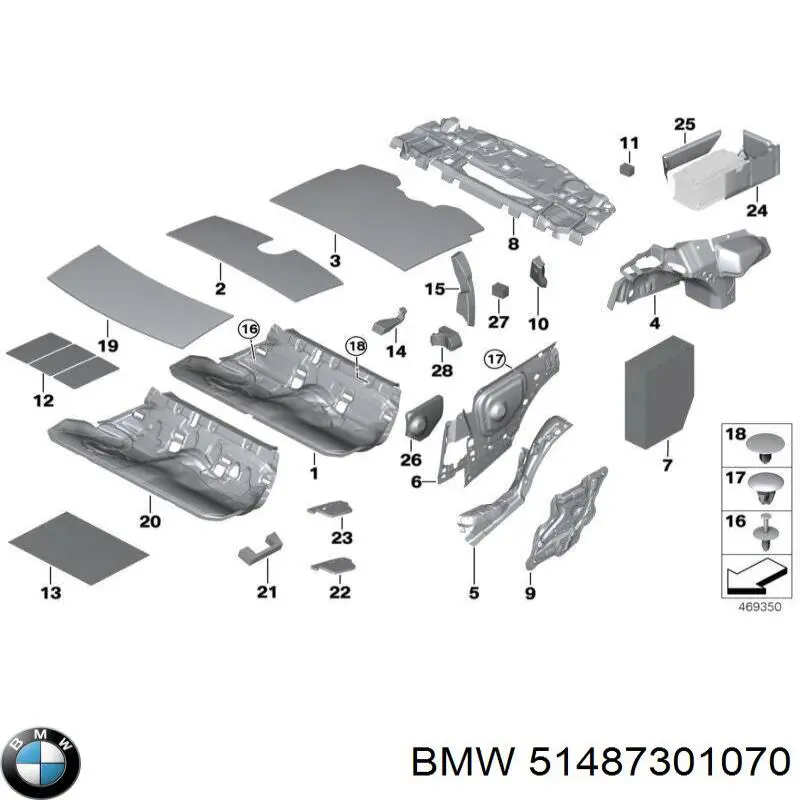 Уплотнитель крыла BMW 7301070 цена, от 11.40 USD