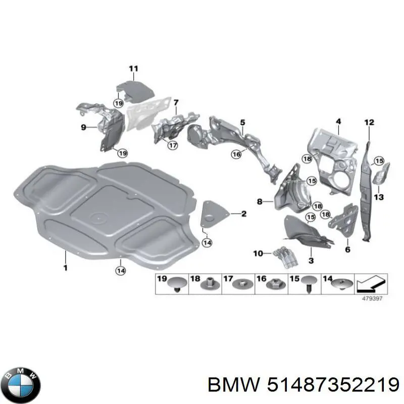 7135139 Autotechteile Шумка капота