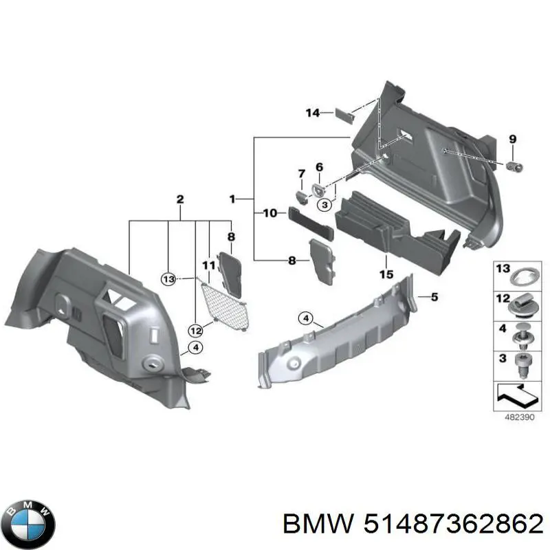  BMW 51487362862 цена, от 119.14 USD