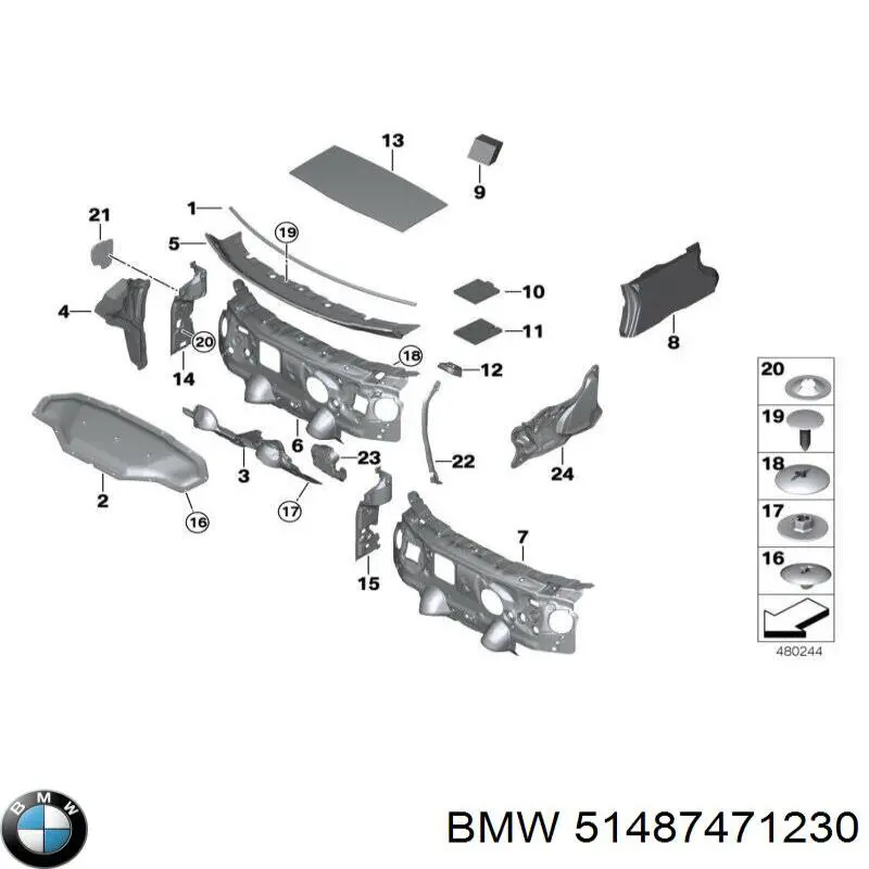 Обшивка капота Autotechteile 7135145 цена, от 47.06 USD
