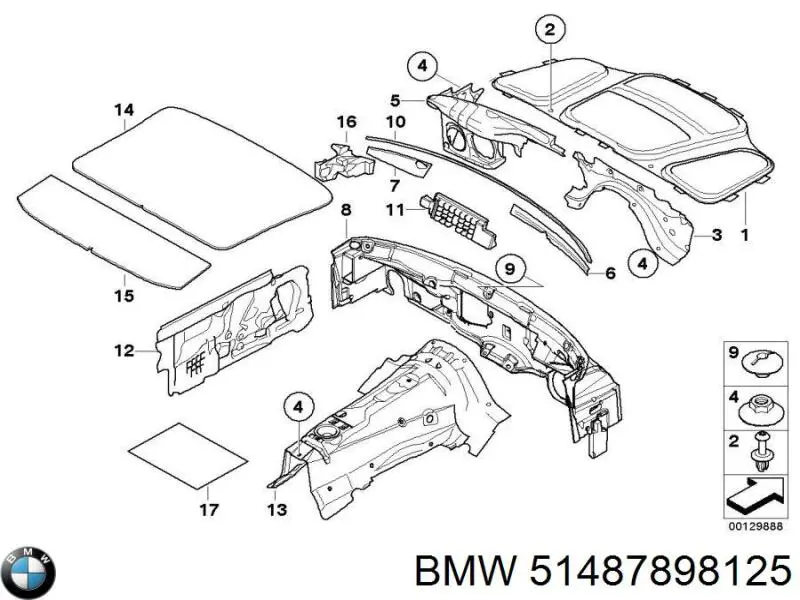 Обшивка капота BMW 51487898125 цена, от 259.93 USD
