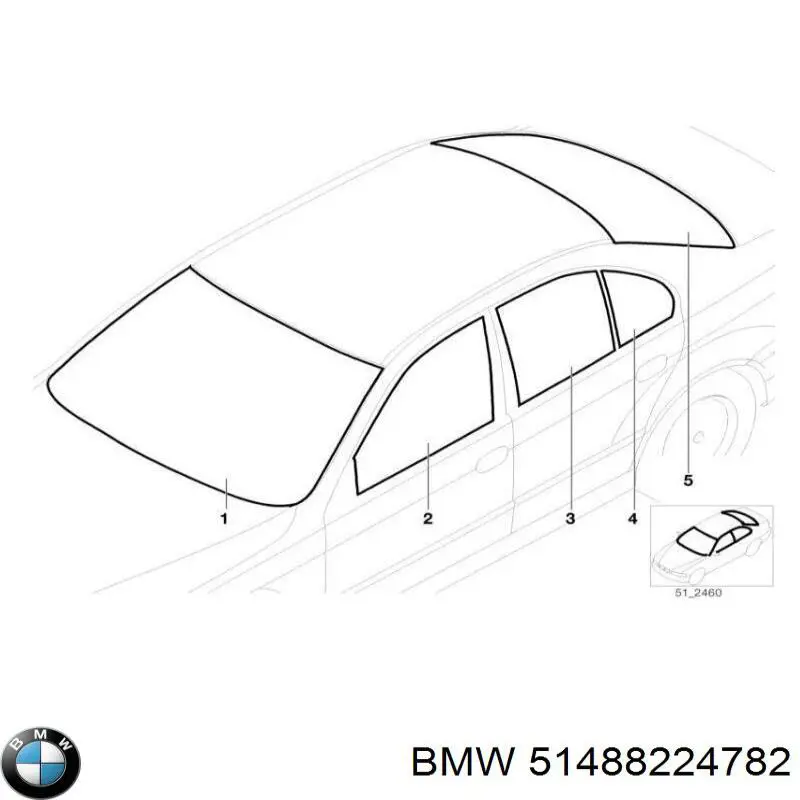 51488224782 BMW Верхний молдинг ветрового стекла
