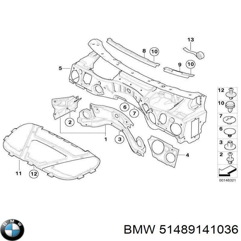 Обшивка капота BMW 51489141036 цена, от 42.55 USD