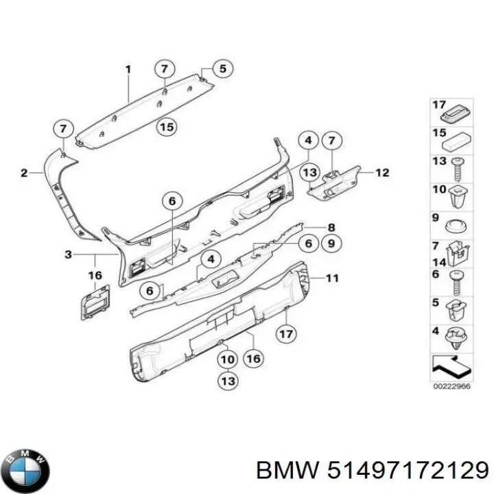 51497172129 BMW Обшивка-облицовка багажника