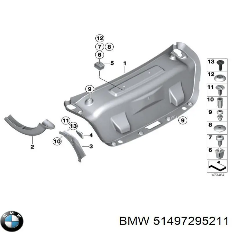51497295211 BMW Обшивка-облицовка багажника