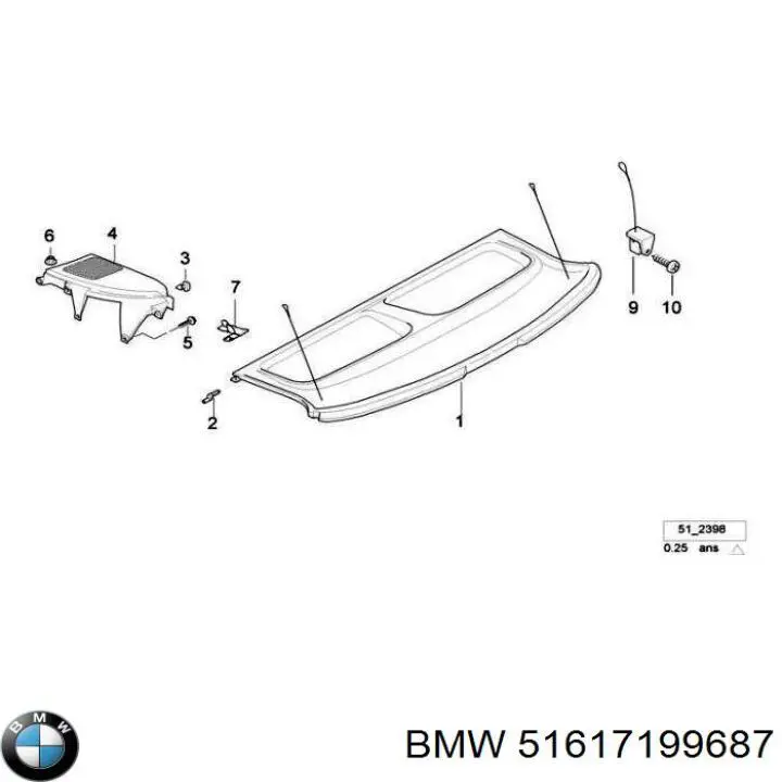 Купить 51617199687 BMW Крышка/пробка расширительного бачка
