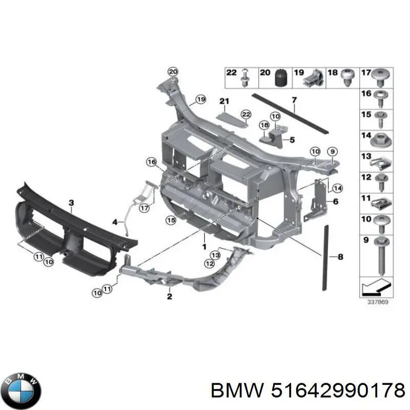 Conduto de ar (defletor) do radiador para BMW X1 (E84)