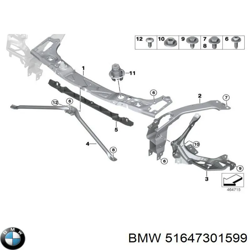 Кронштейн (адаптер) крепления фары передней левой BMW 7301599 цена, от 78.32 USD