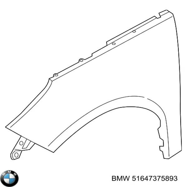 Купить 51647375893 BMW Крыло переднее левое