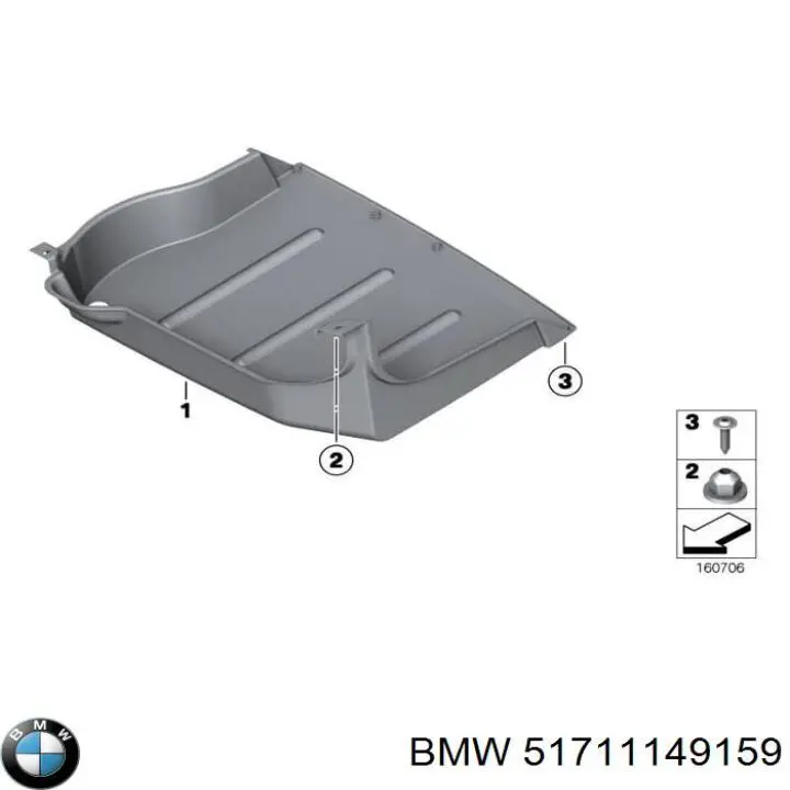51711149159 BMW Детали пола (основание кузова или пол)
