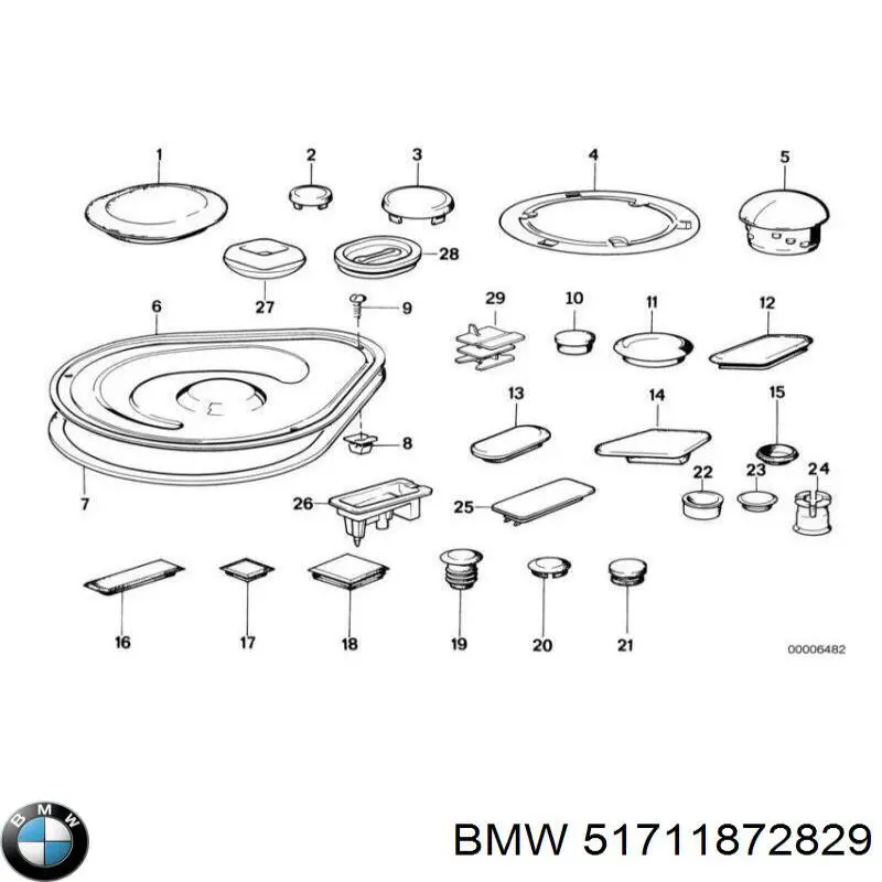 Ремкомплект тормозного цилиндра 51711872829 BMW