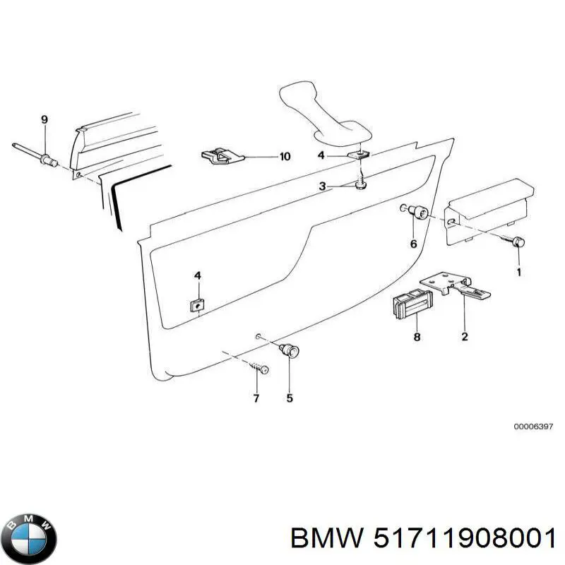 51711908001 BMW Подкрылок крыла заднего левый