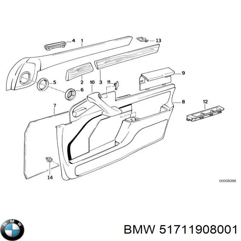 Подкрылок задний левый BMW 51711908001 цена, от 10.16 USD