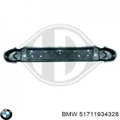 51711934328 BMW суппорт радиатора нижний (монтажная панель крепления фар)