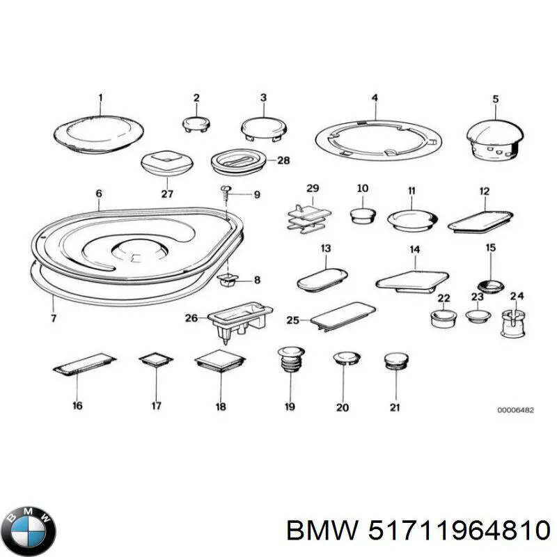 Ремкомплект главного тормозного цилиндра 51711964810 BMW