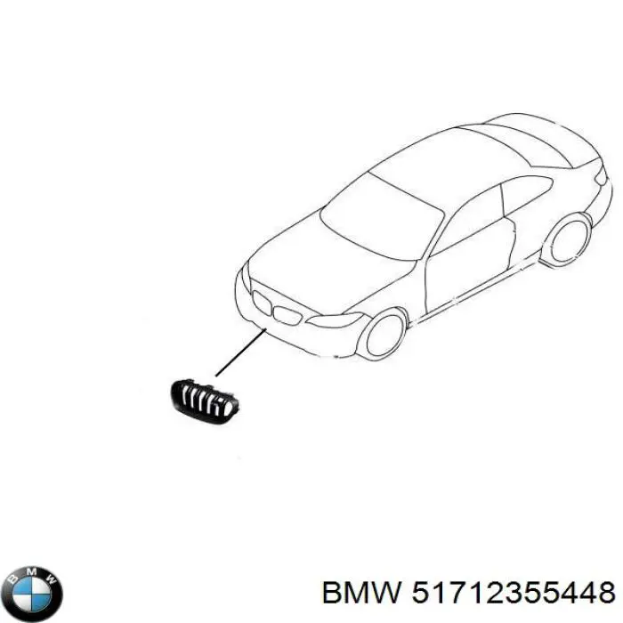 51712355448 BMW Решетка радиатора правая