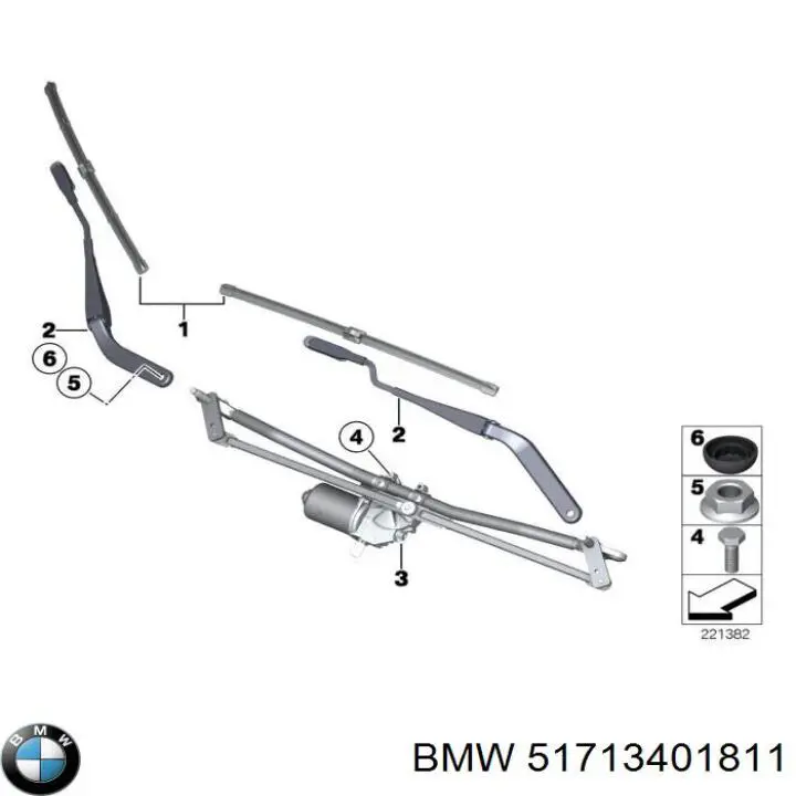 Купить 51713401811 BMW Водосток лобового стекла, жабо