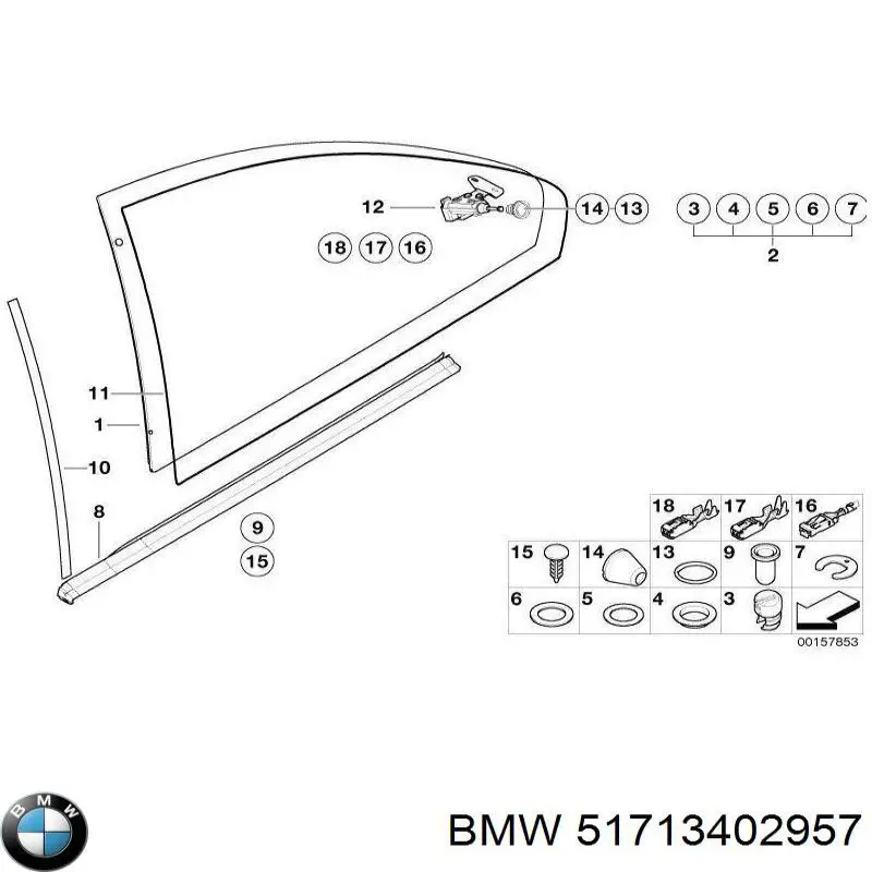 Подкрылок задний левый BMW 51713402957 цена, от 20.32 USD