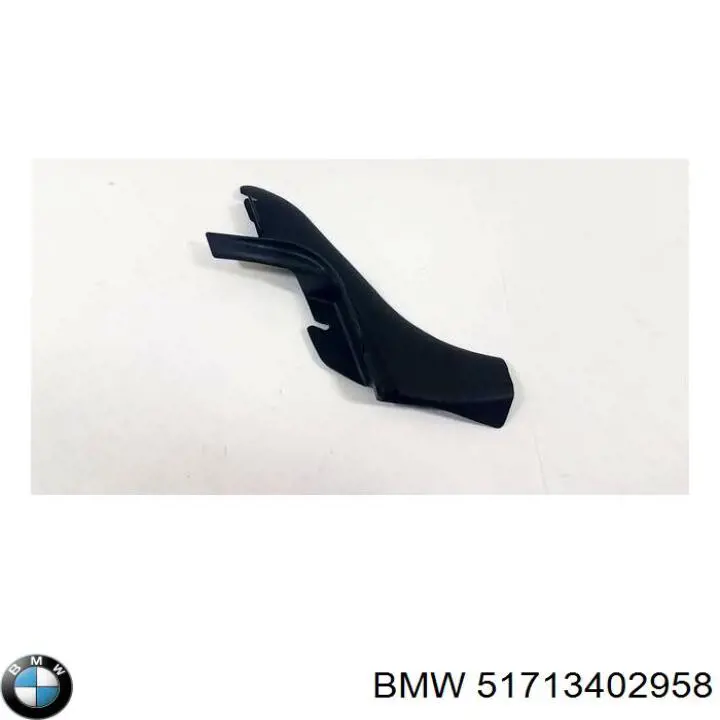Заглушка (решетка) противотуманных фар бампера переднего правая BMW 51713402958