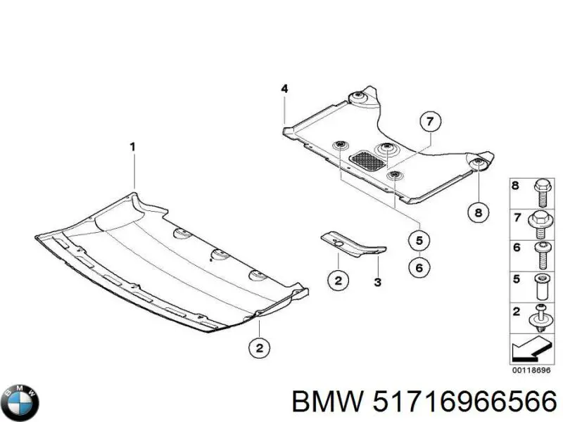 Болт крепления переднего рычага 51716966566 BMW