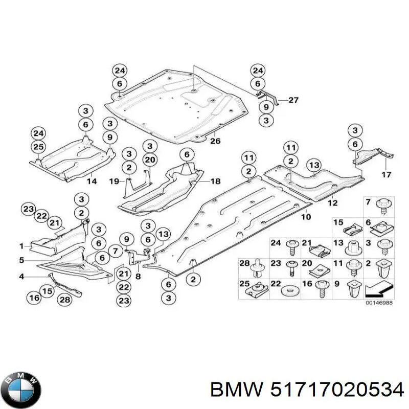 51717020534 Market (OEM) proteção de fundo direita