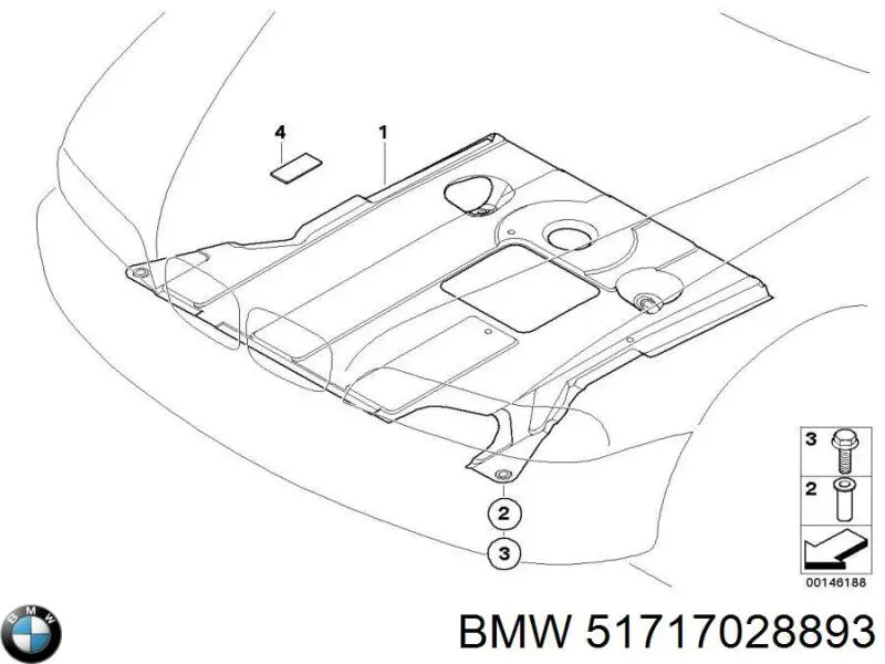 51717028893 BMW защита двигателя, поддона (моторного отсека)