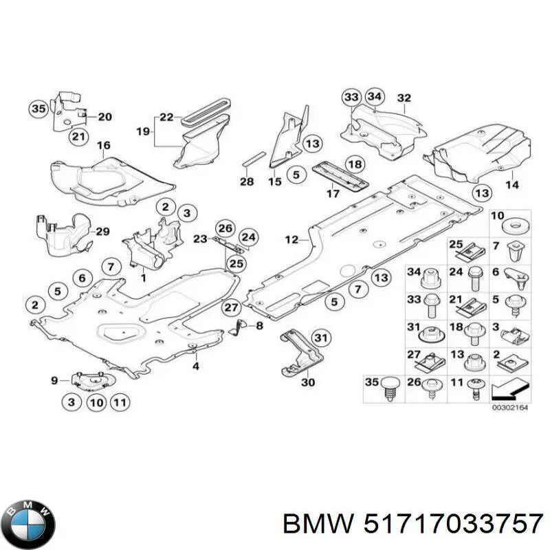 7075132 Autotechteile proteção de fundo esquerda