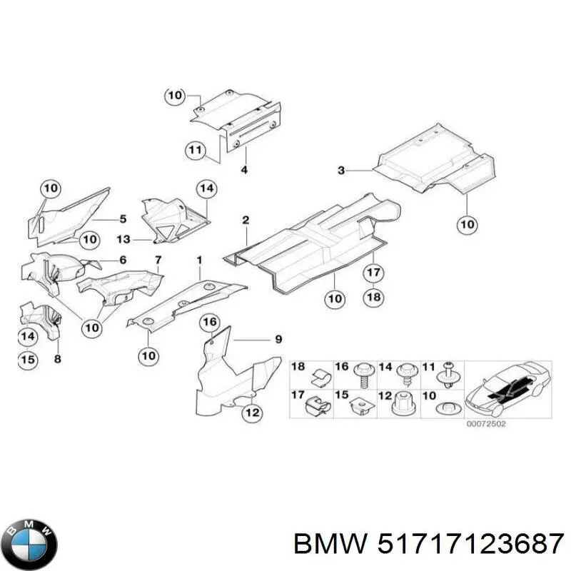 Купить 51717123687 BMW 