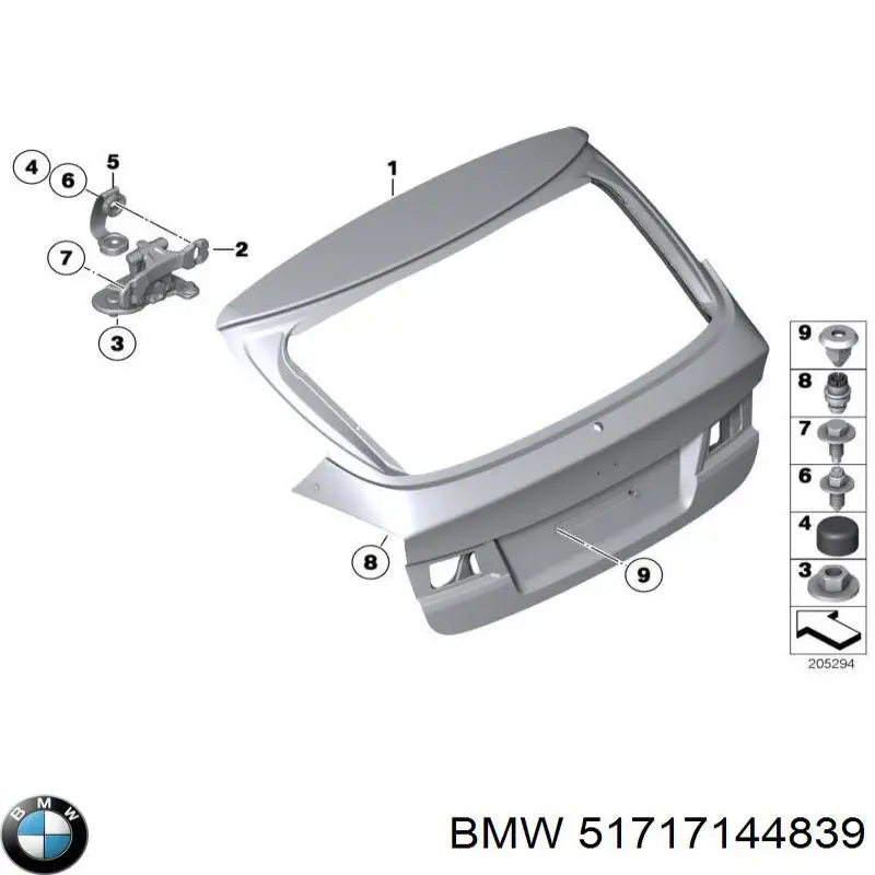 Купить 51717144839 BMW Уплотнитель двери передней левой (на двери)