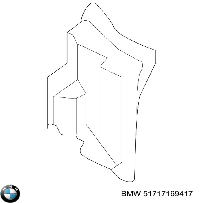 Лючок подкрылка переднего левого BMW 51717169417 цена, от 85.17 USD