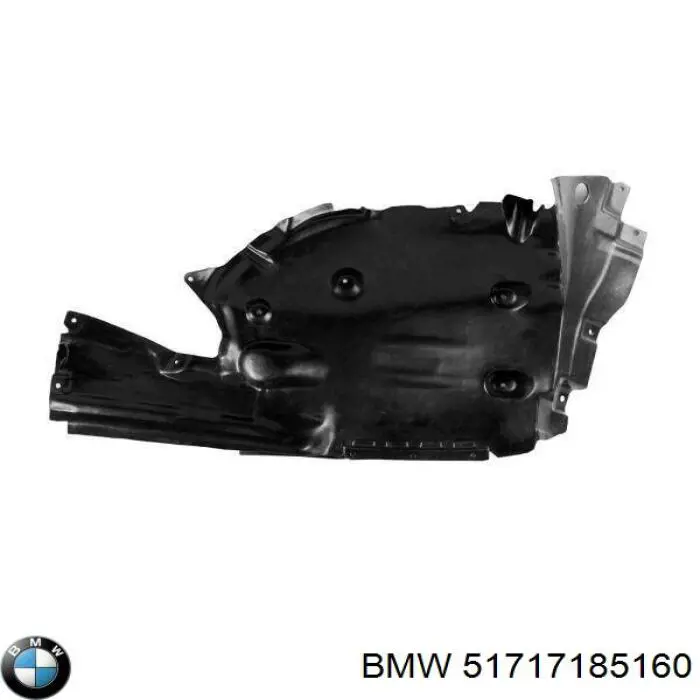 Guarda-barras direito traseiro do pára-lama dianteiro para BMW 7 (F01, F02, F03, F04)