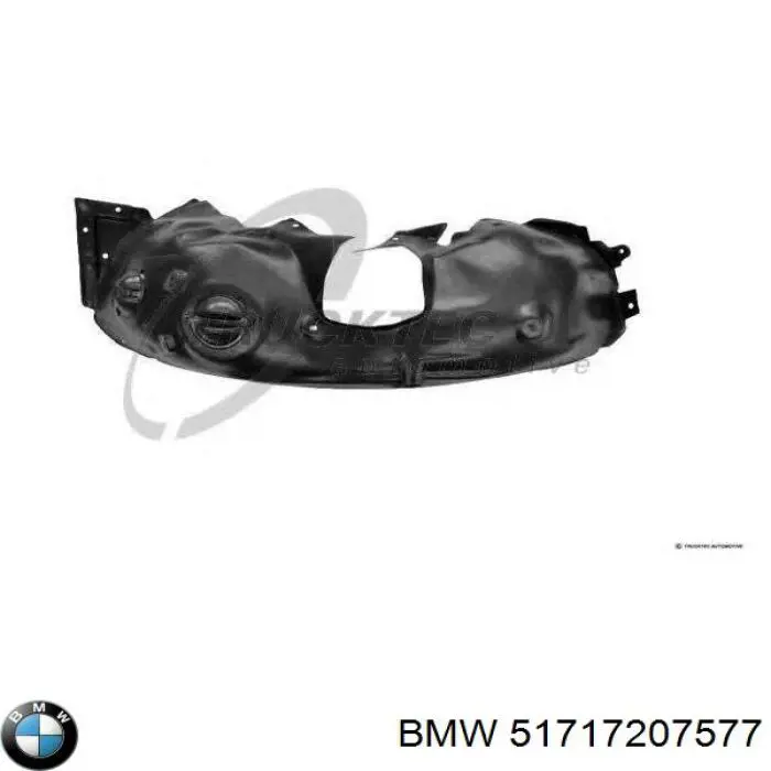 51717207577 BMW guarda-barras esquerdo do pára-lama dianteiro