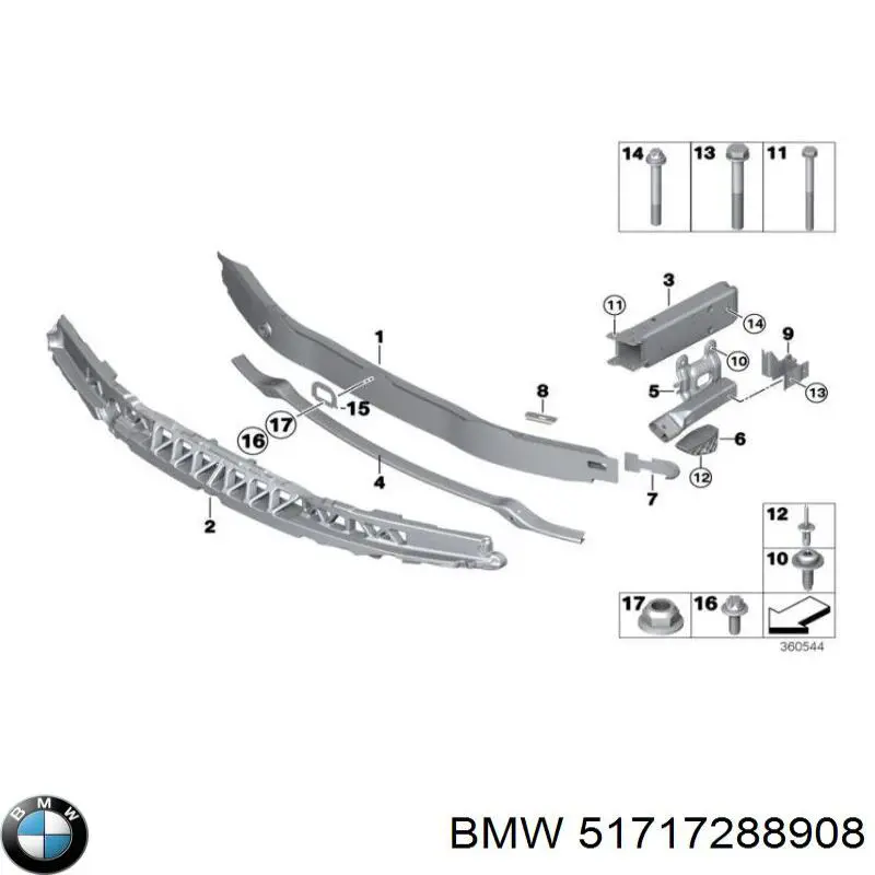 Подкрылок крыла переднего правый задний BMW 51717288908 цена, от 99.27 USD