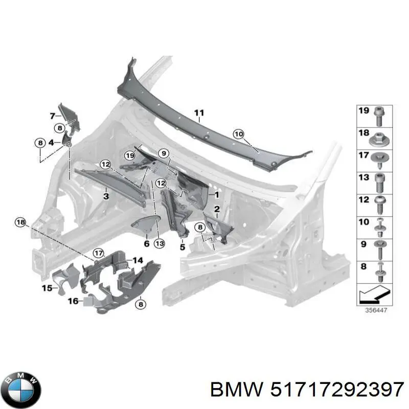 51717292397 BMW Жабо