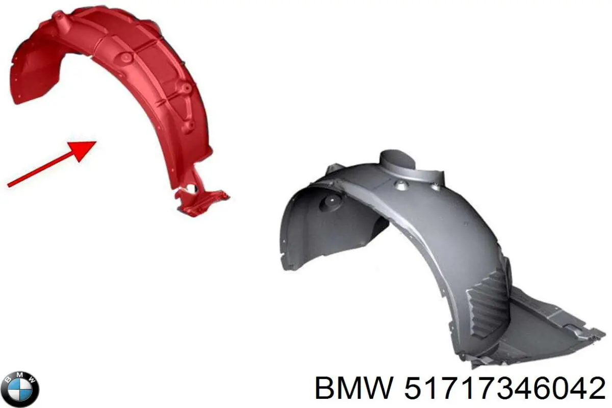 Купить 51717346042 BMW Подкрылок задний правый