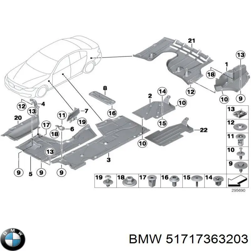 Молдинг стекла заднего 51717363203 BMW