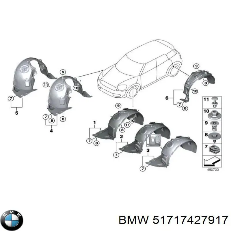  BMW 51717427917 цена, от 101.35 USD
