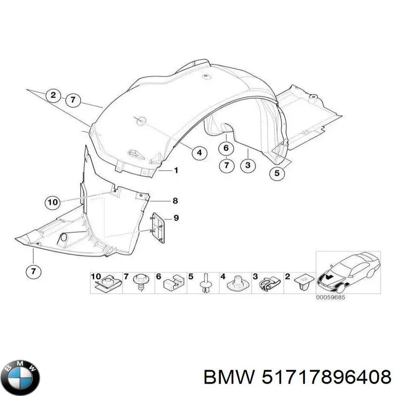 Купить 51717896408 BMW Воздуховод тормозного диска правый