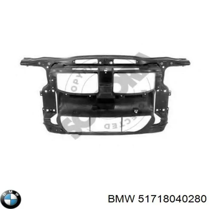 51718040280 BMW suporte superior do radiador (painel de montagem de fixação das luzes)