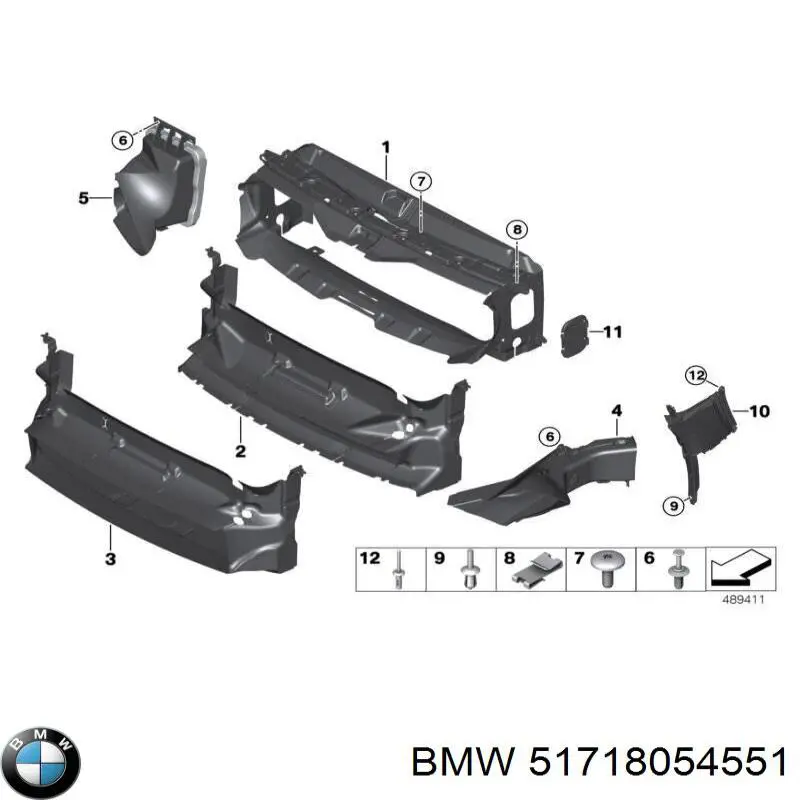 51718054551 BMW proteção de motor esquerdo