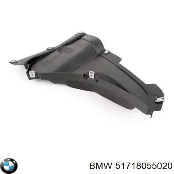 Защита бампера переднего правая BMW 51718055020