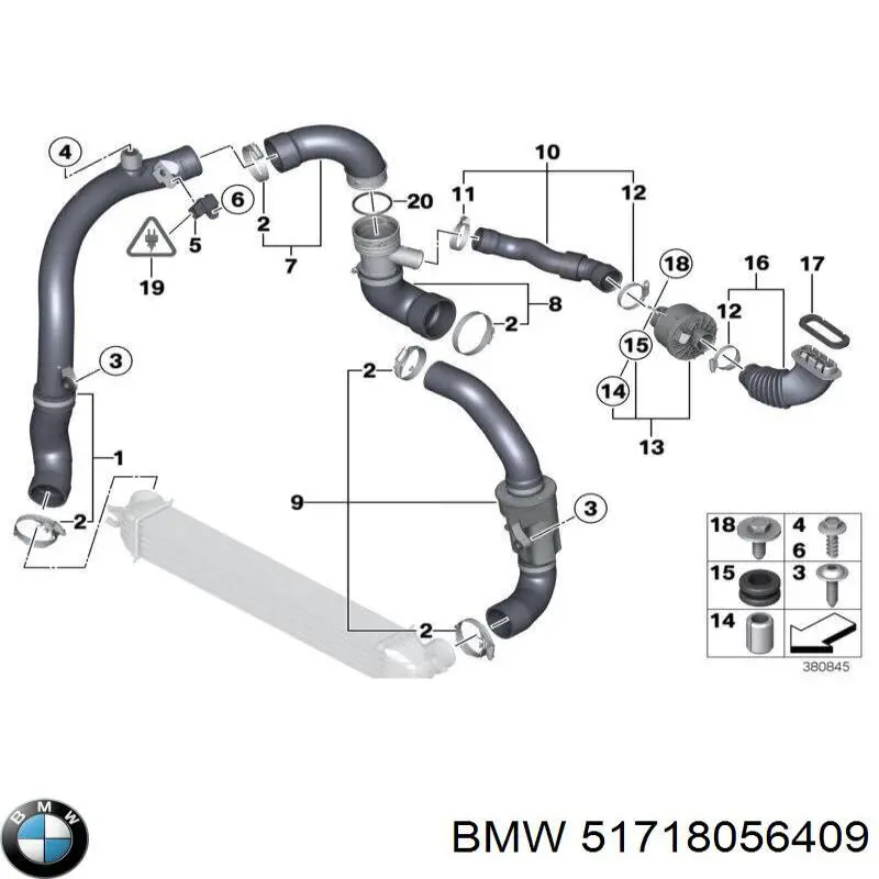 Купить 51718056409 BMW Подкрылок крыла переднего левый задний