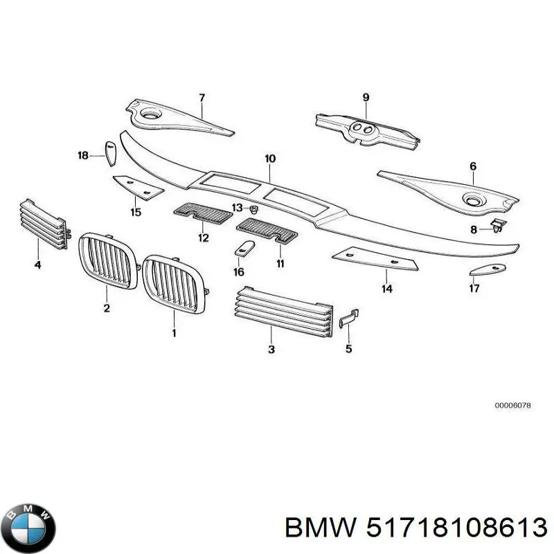 Стекло лобовое BMW 51718108613 цена, от 0.54 USD