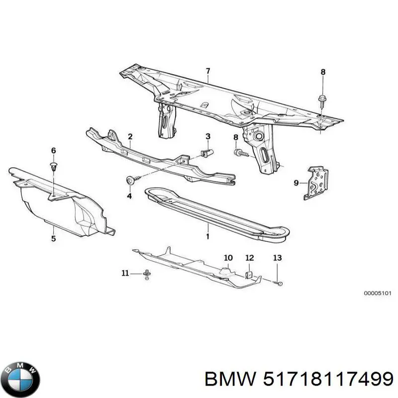 Воздухозаборник воздушного фильтра 51718117499 BMW