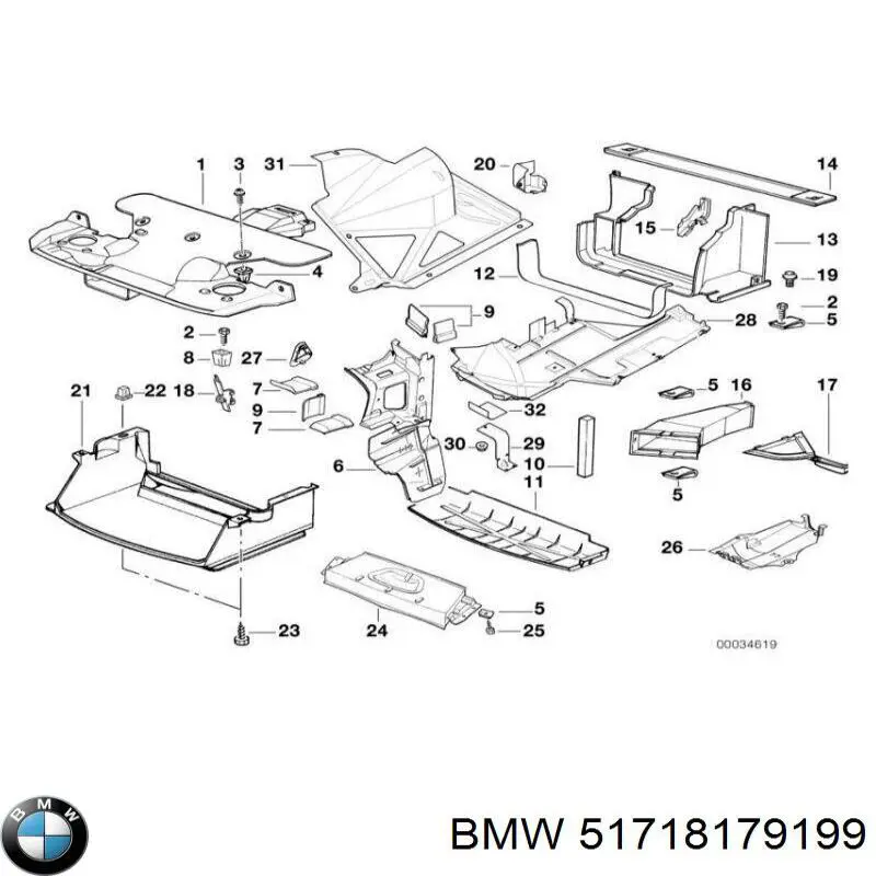 Молдинг стекла заднего 51718179199 BMW