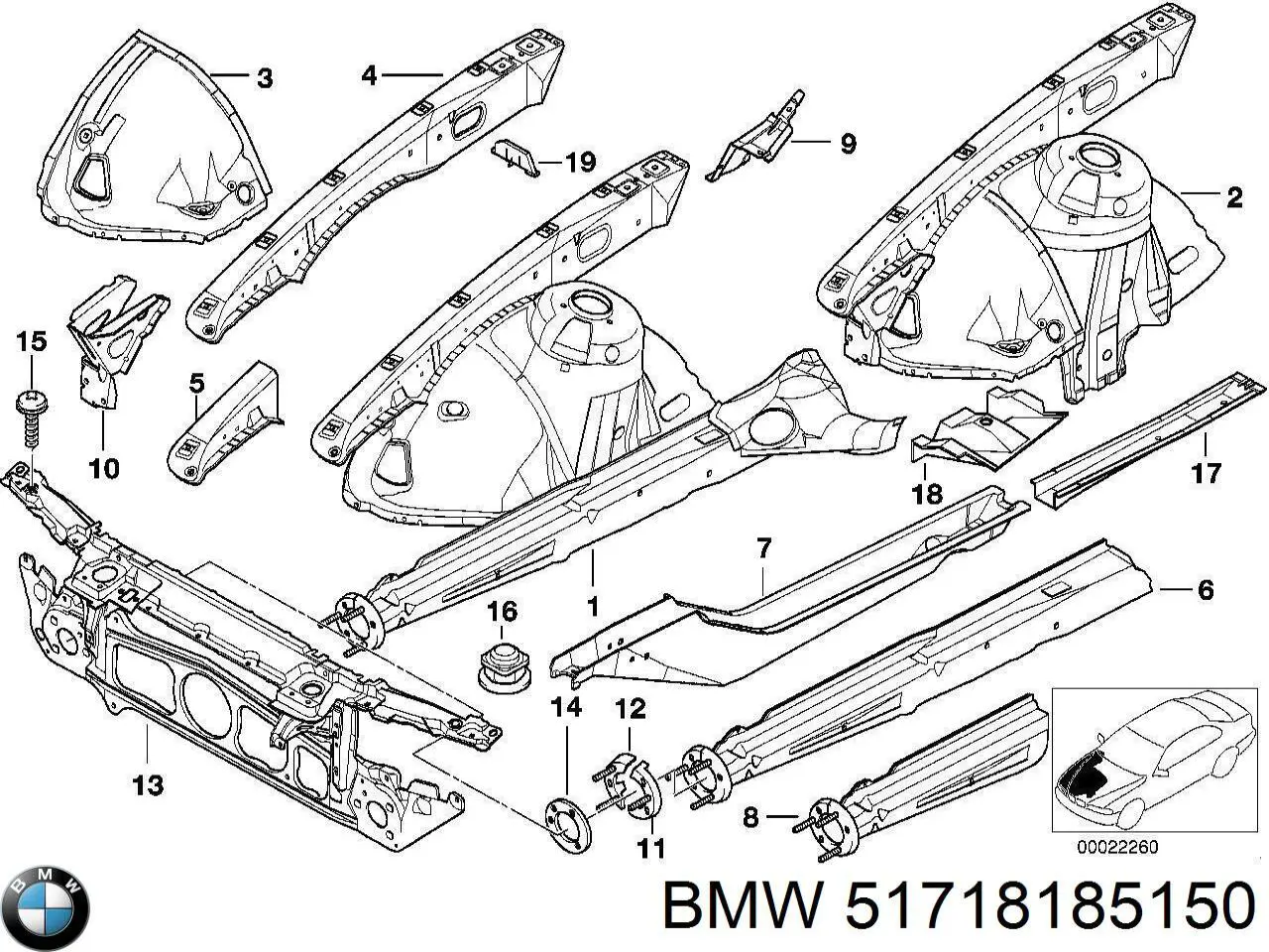 Купить 51718185150 BMW 
