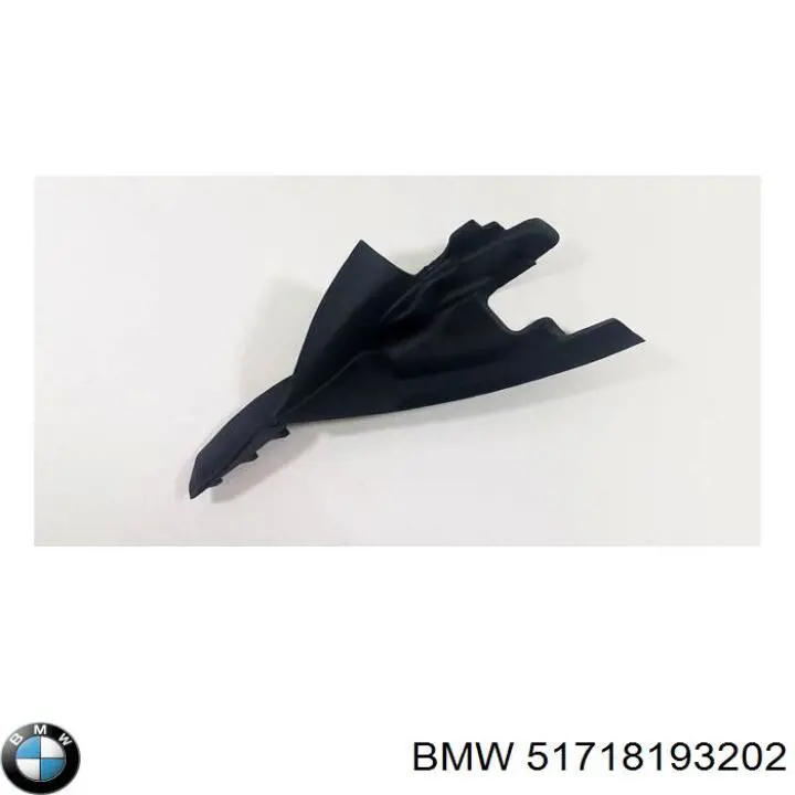 Заглушка (решетка) противотуманных фар бампера переднего правая BMW 51718193202