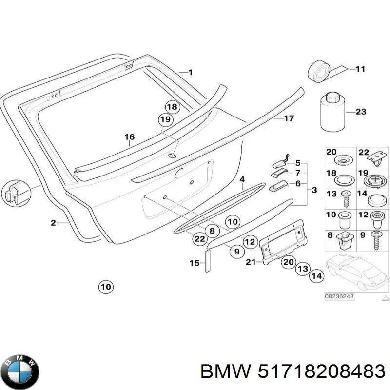 Решетка стеклоочистителей BMW 51718208483 цена, от 216.14 USD