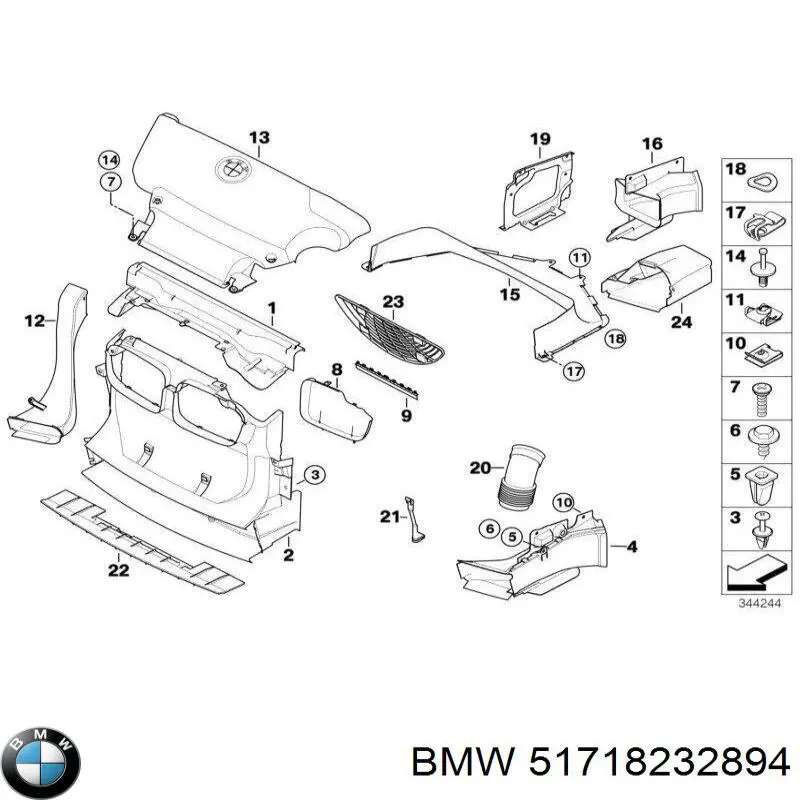 51718232894 BMW Жабо