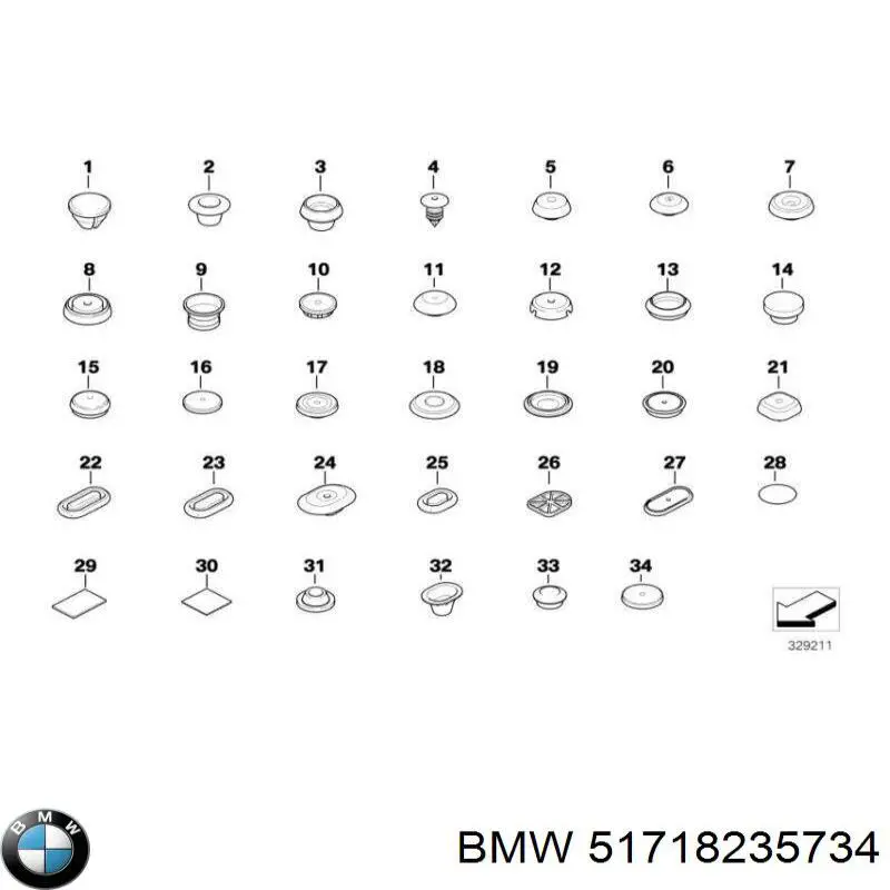 51718235734 BMW ремкомплект главного тормозного цилиндра
